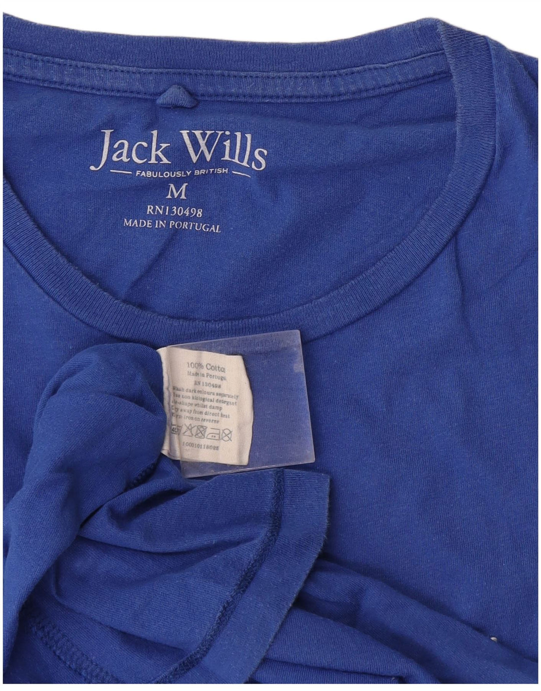 Jack Wills Mens T-Shirt Top Medium Blue Cotton