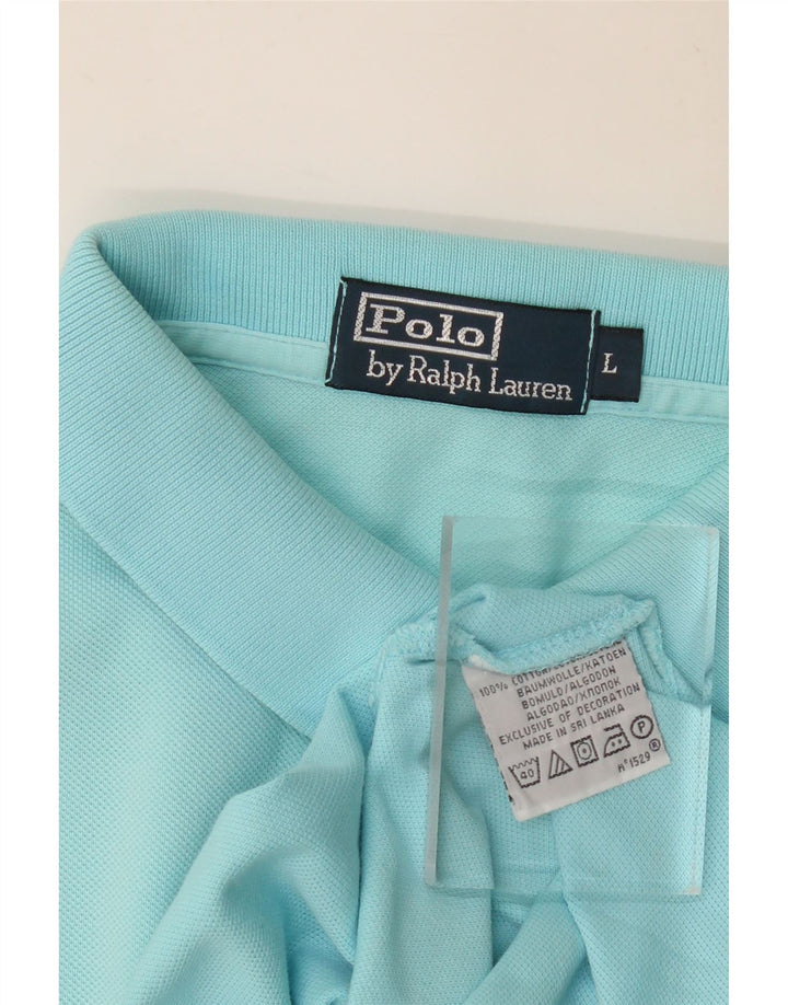 POLO RALPH LAUREN Mens Polo Shirt Large Blue Cotton