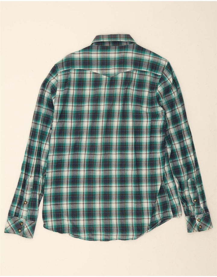 LEE Mens Shirt Large Green Check Cotton Vintage Lee and Second-Hand Lee from Messina Hembry 