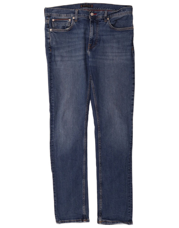 Tommy Hilfiger Mens Straight Jeans W34 L34 Blue Cotton