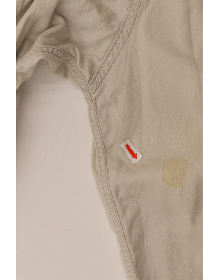 LEE Mens Shirt Large Beige Cotton Western