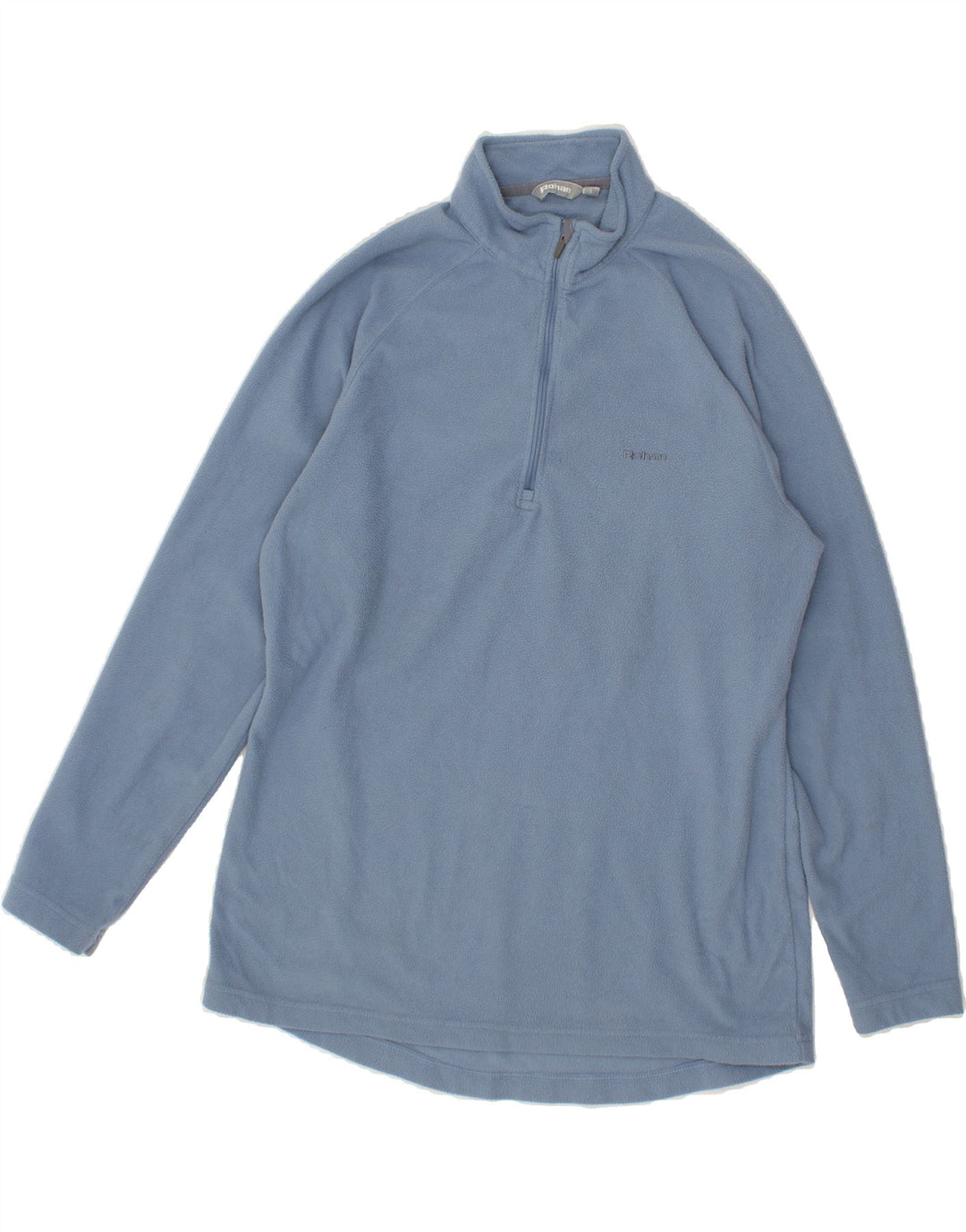 ROHAN Womens Zip Neck Fleece Jumper UK 16 Large Blue Polyester Vintage Rohan and Second-Hand Rohan from Messina Hembry 