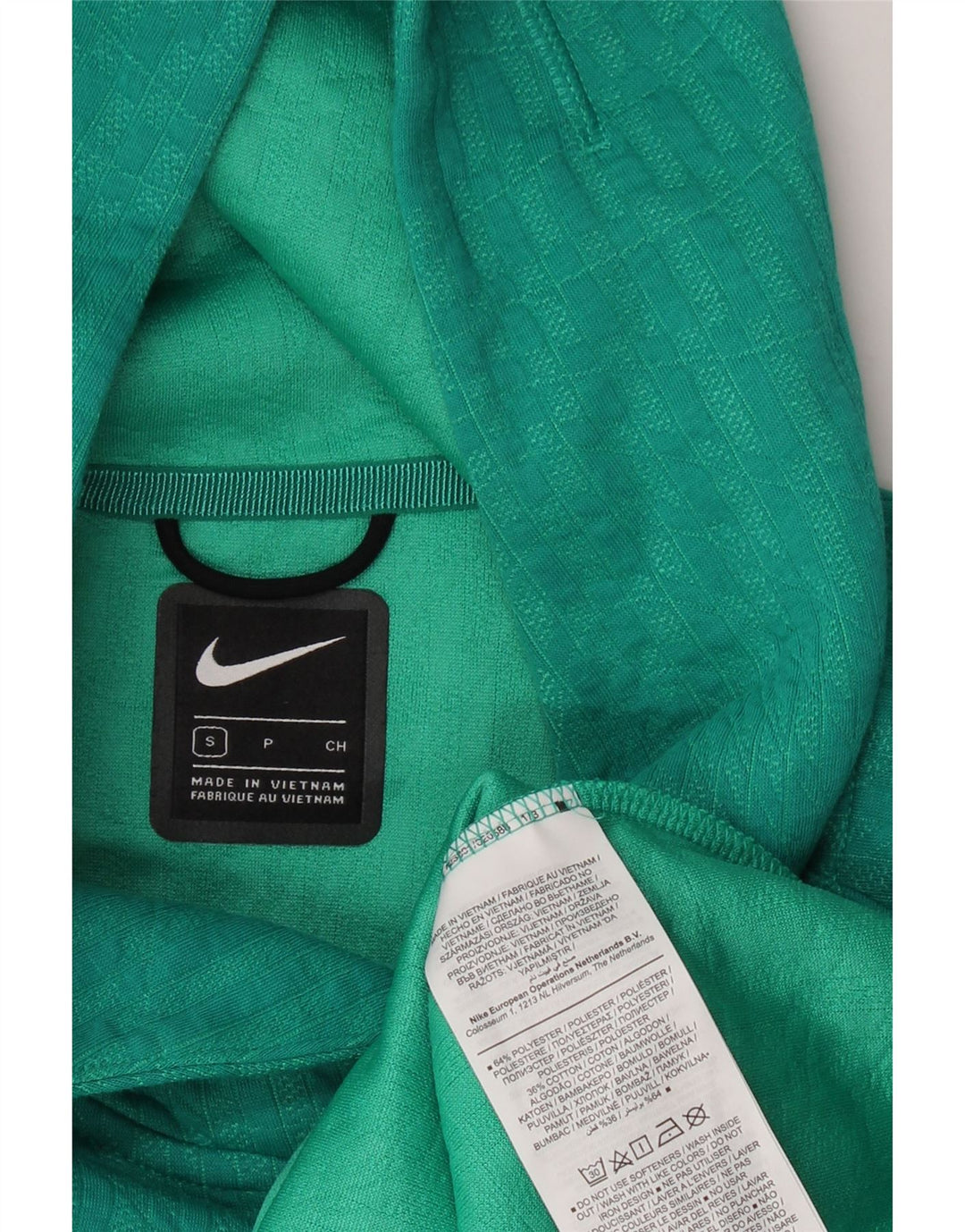 NIKE Womens Crop Oversized Hoodie Jumper UK 10 Small Green Polyester