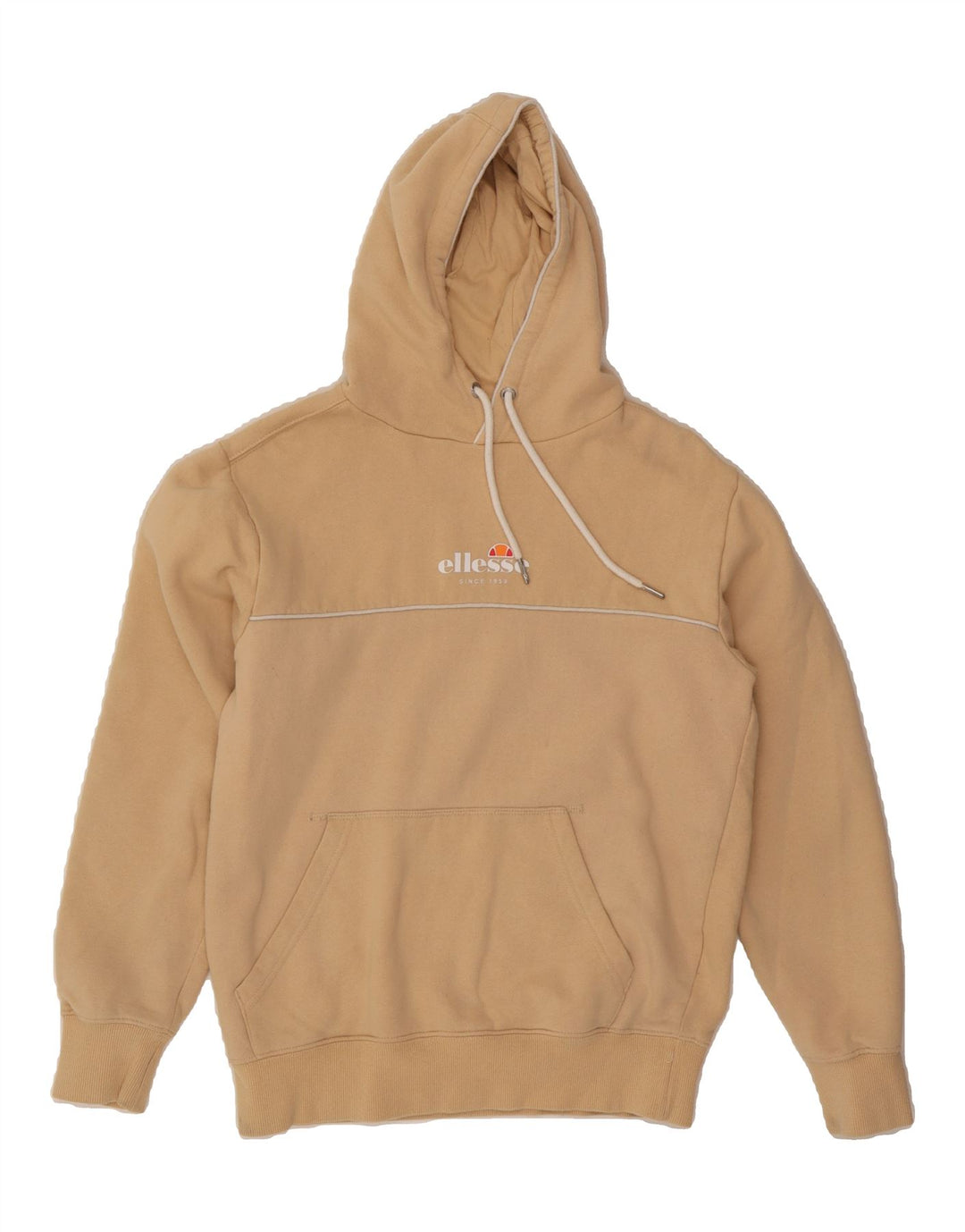 ELLESSE Mens Hoodie Jumper Medium Beige Cotton Vintage Ellesse and Second-Hand Ellesse from Messina Hembry 