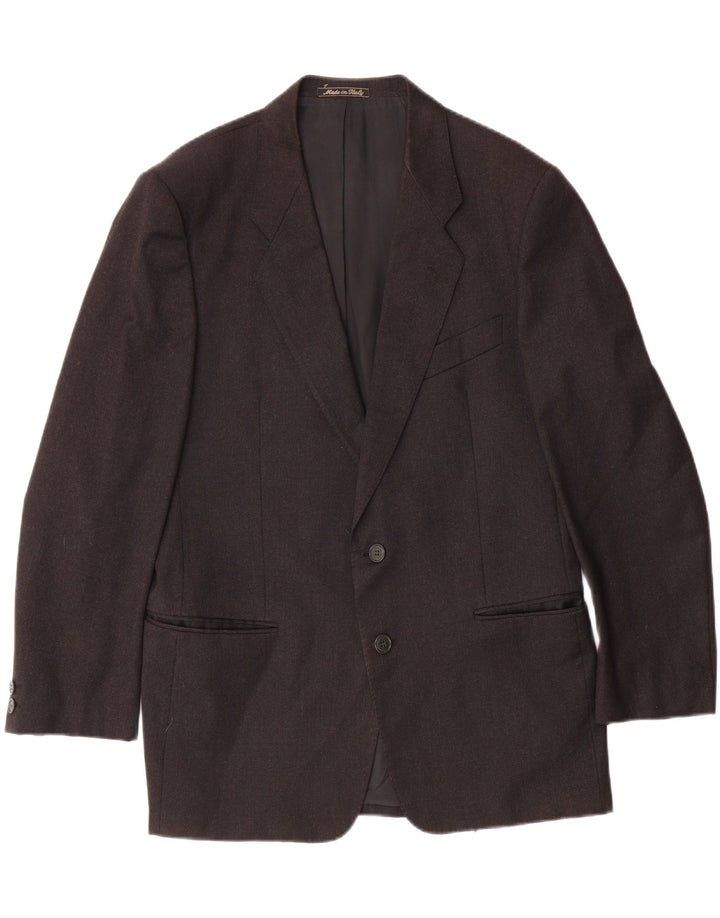 CERRUTI 1881 Mens 2 Button Blazer Jacket UK 38 Medium Black Virgin Wool