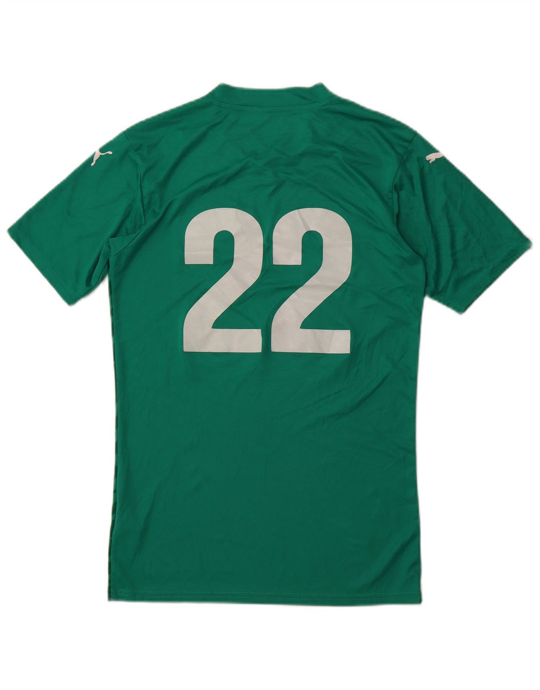 PUMA Mens Graphic T-Shirt Top Small Green Geometric Polyester