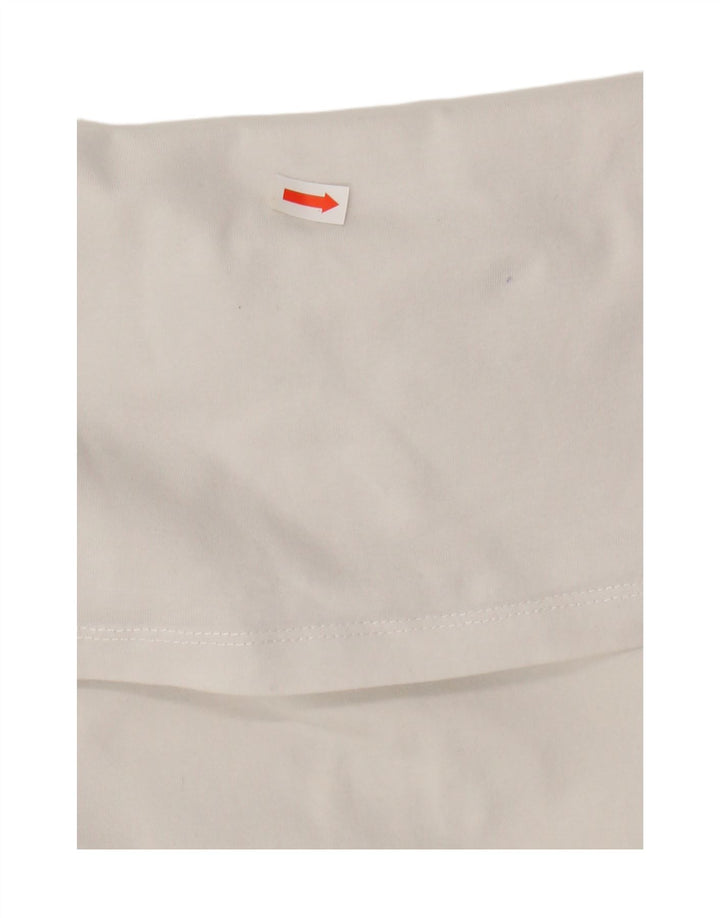 Ellesse Womens Graphic T-Shirt Top UK 10 Small White Cotton