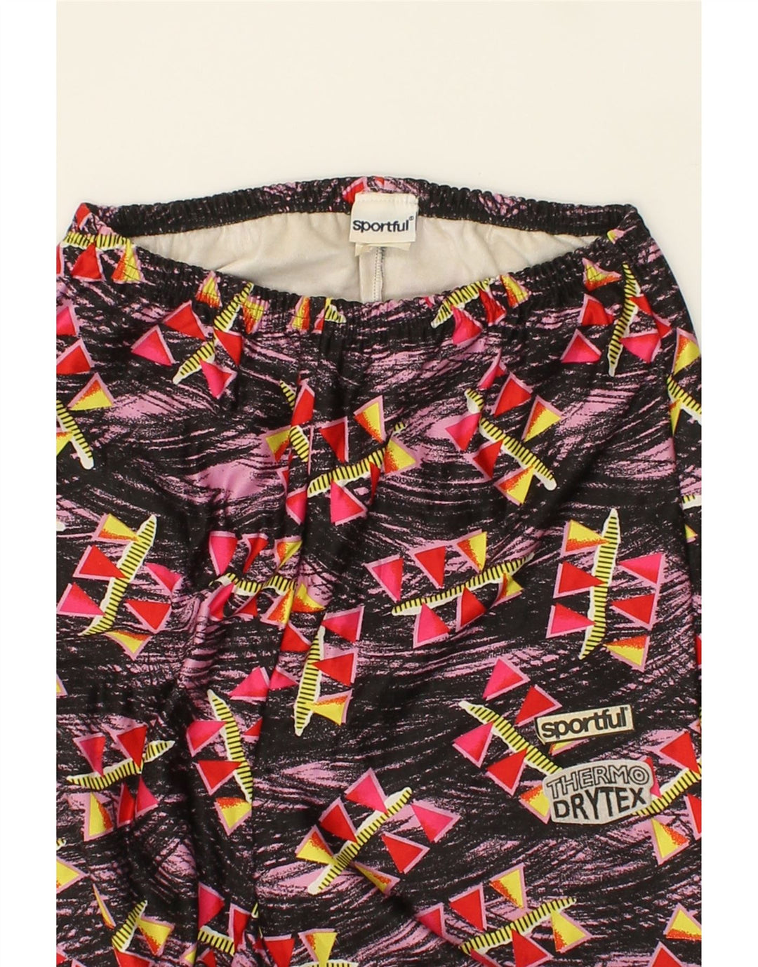 SPORTFUL Womens Stirrup Leggings IT 52 2XL Pink Geometric Polyester Vintage Sportful and Second-Hand Sportful from Messina Hembry 