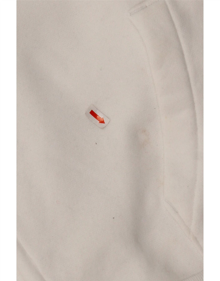 HOLLISTER Mens Hoodie Jumper Large White Cotton