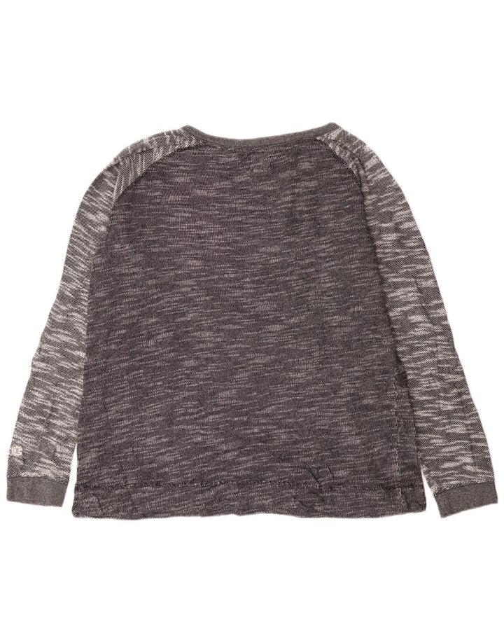 Champion Womens Top Long Sleeve UK 18 XL Grey Flecked Cotton