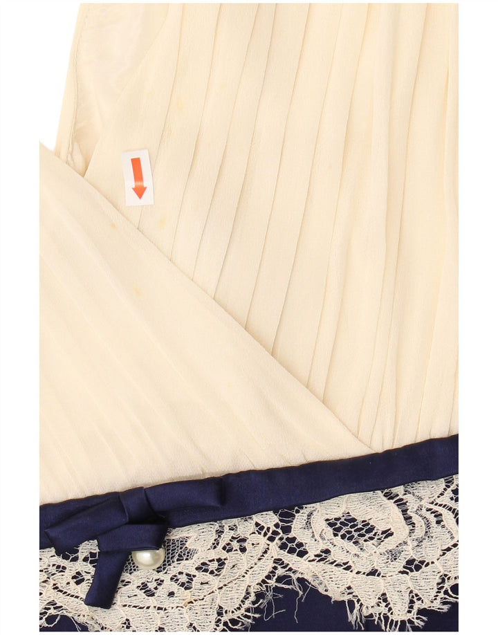 LUISA SPAGNOLI Womens Sheath Dress IT 44 Medium Navy Blue Colourblock