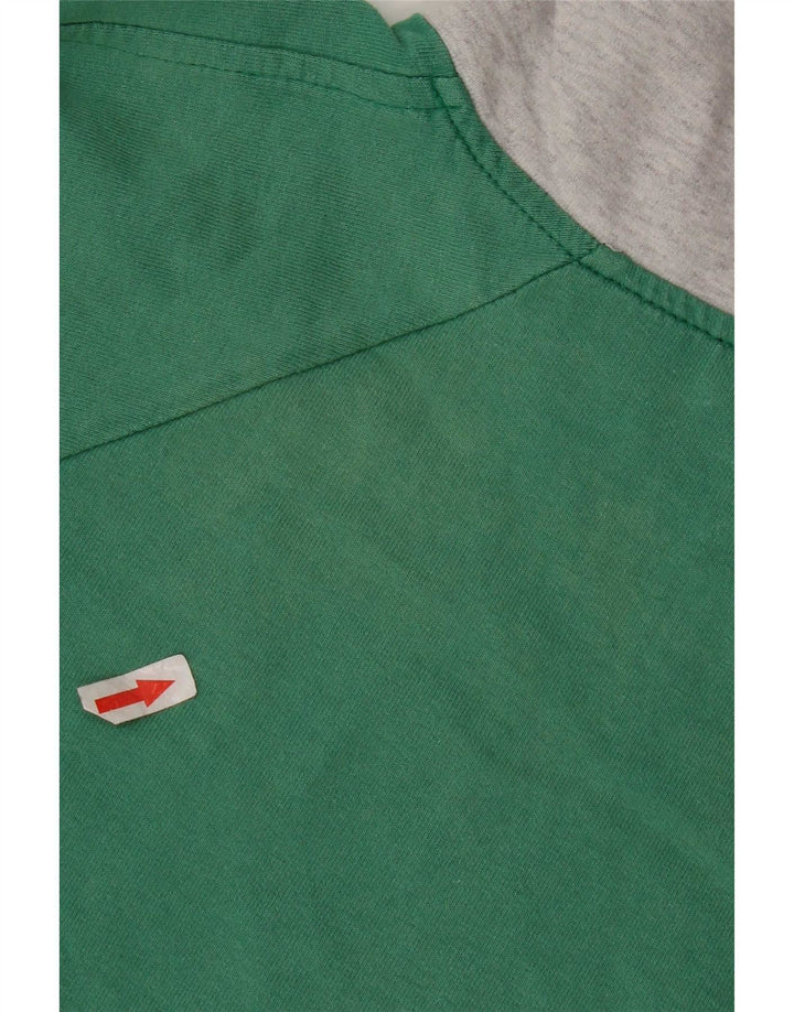 Campagnolo Mens Zip Neck Sweatshirt Jumper Medium Green Colourblock