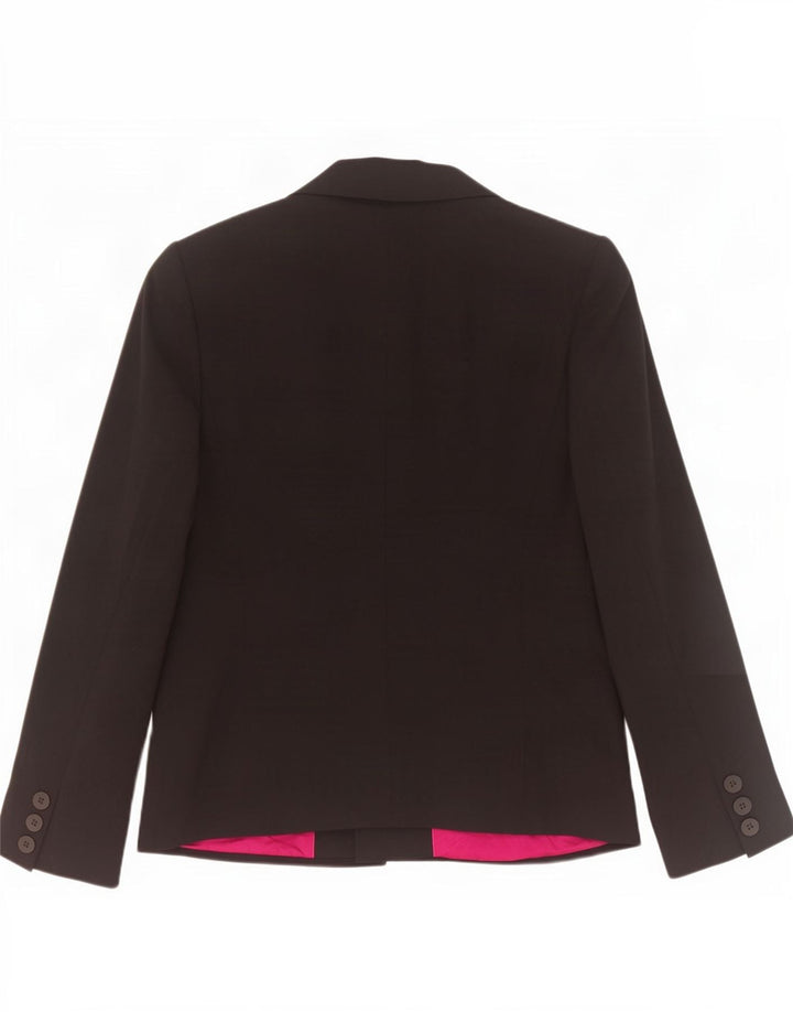 Marks & Spencer Womens 3 Button Blazer Jacket UK 12 Medium Black Viscose