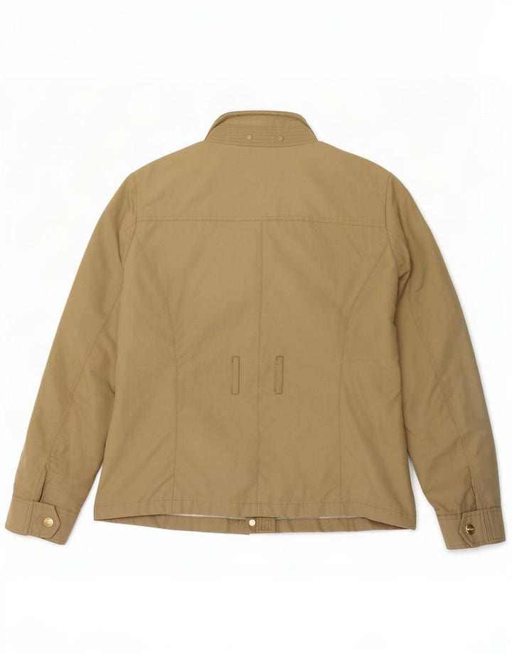 Woolrich Womens Utility Jacket UK 14 Medium Khaki Cotton