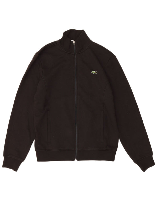 Lacoste Mens Regular Fit Tracksuit Top Jacket Size 4 Medium Black Cotton