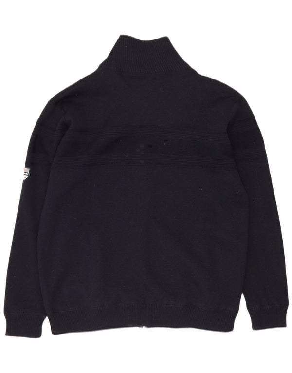 Navigare Mens Yachting Cardigan Sweater Large Navy Blue Striped