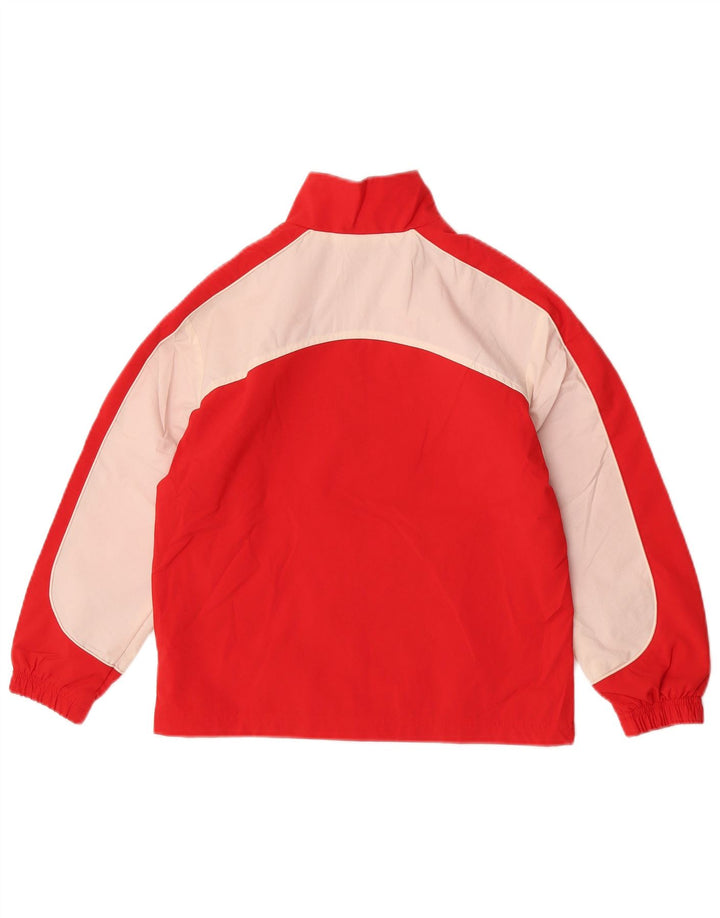 Nike Boys Tracksuit Top Jacket 7-8 Years Red Colourblock Polyester