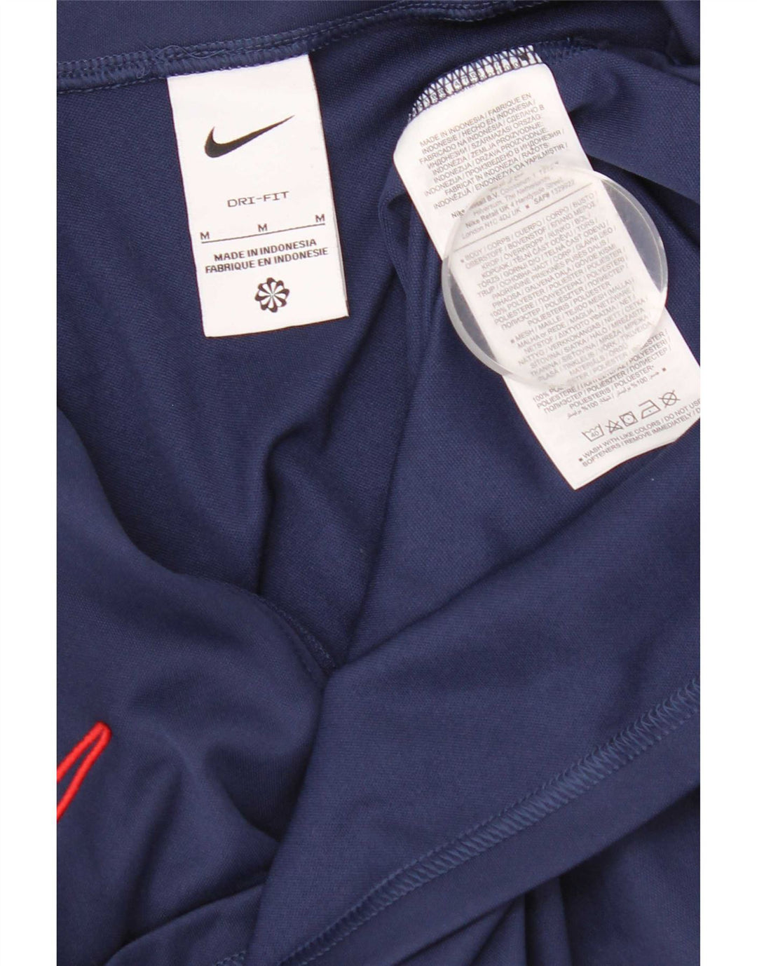 Nike Mens Dri Fit Pullover Tracksuit Top Medium Navy Blue Colourblock