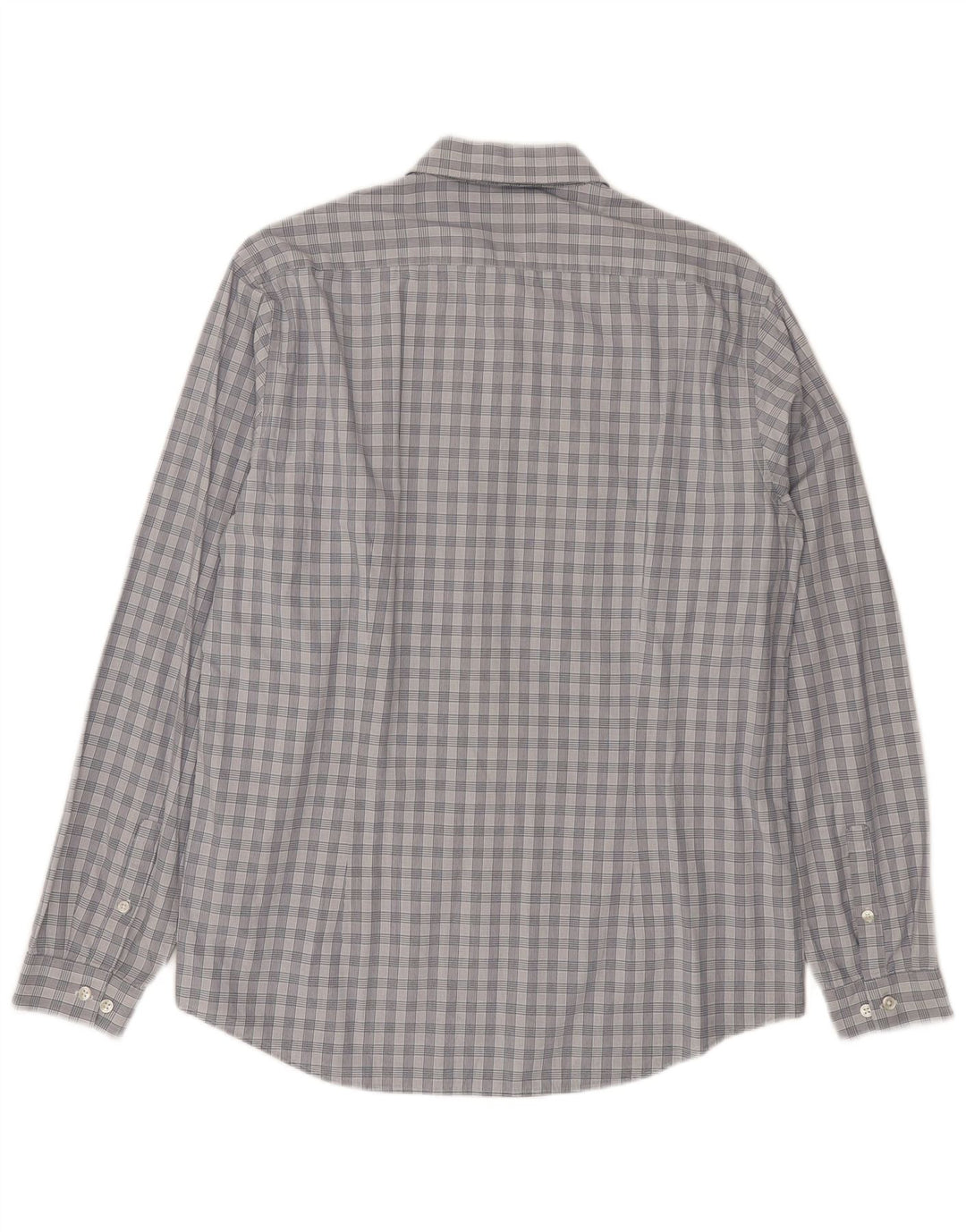CALVIN KLEIN Mens Shirt Size 41 16 Large Grey Check Cotton