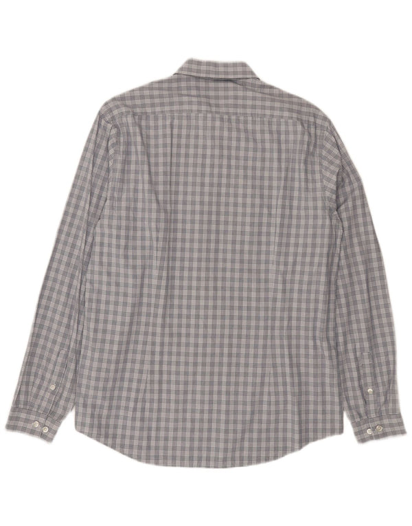 CALVIN KLEIN Mens Shirt Size 41 16 Large Grey Check Cotton