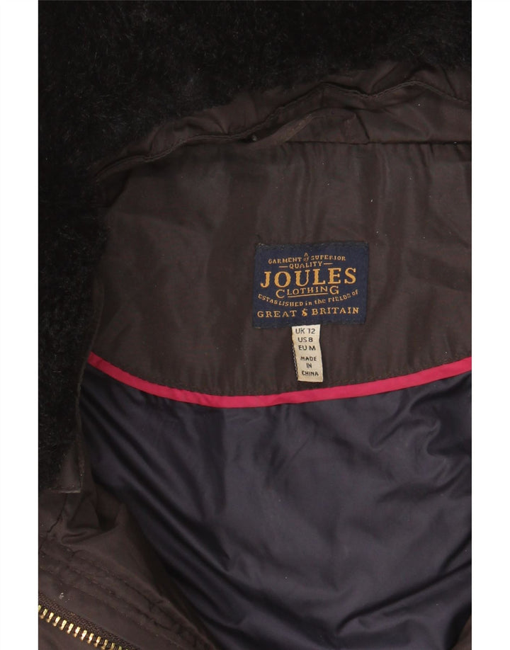 JOULES Womens Padded Coat UK 12 Medium Grey Polyester Vintage Joules and Second-Hand Joules from Messina Hembry 