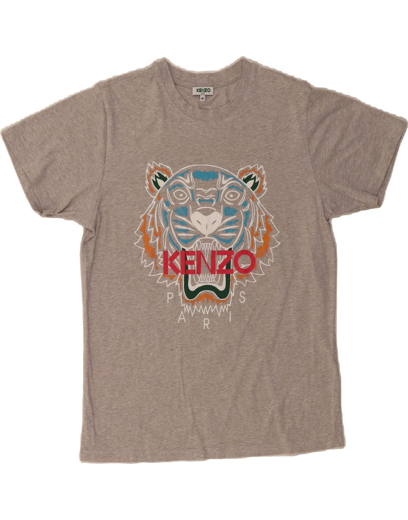 KENZO Mens Paris Graphic T-Shirt Top Medium Grey Cotton Vintage Kenzo and Second-Hand Kenzo from Messina Hembry 