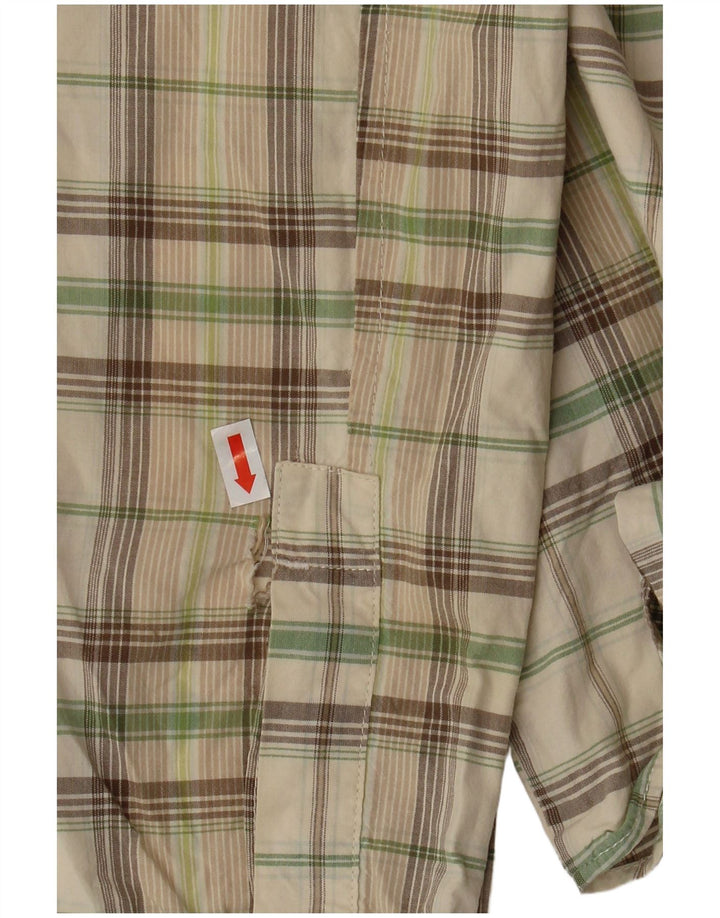 Quiksilver Mens Shirt Medium Green Check Cotton