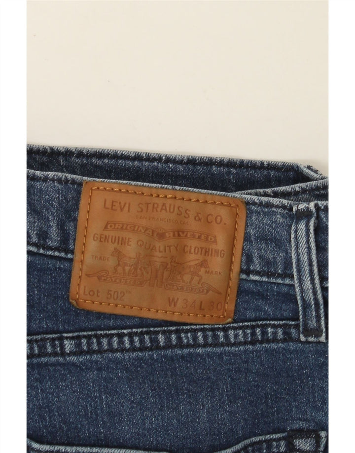 LEVI'S Mens 502 Tapered Jeans W34 L30 Blue Cotton