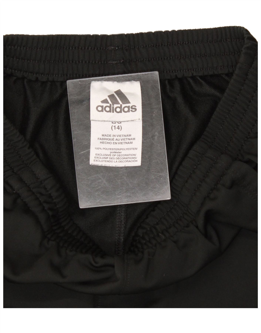 ADIDAS Boys Tracksuit Trousers 13-14 Years Large Black Polyester Vintage Adidas and Second-Hand Adidas from Messina Hembry 