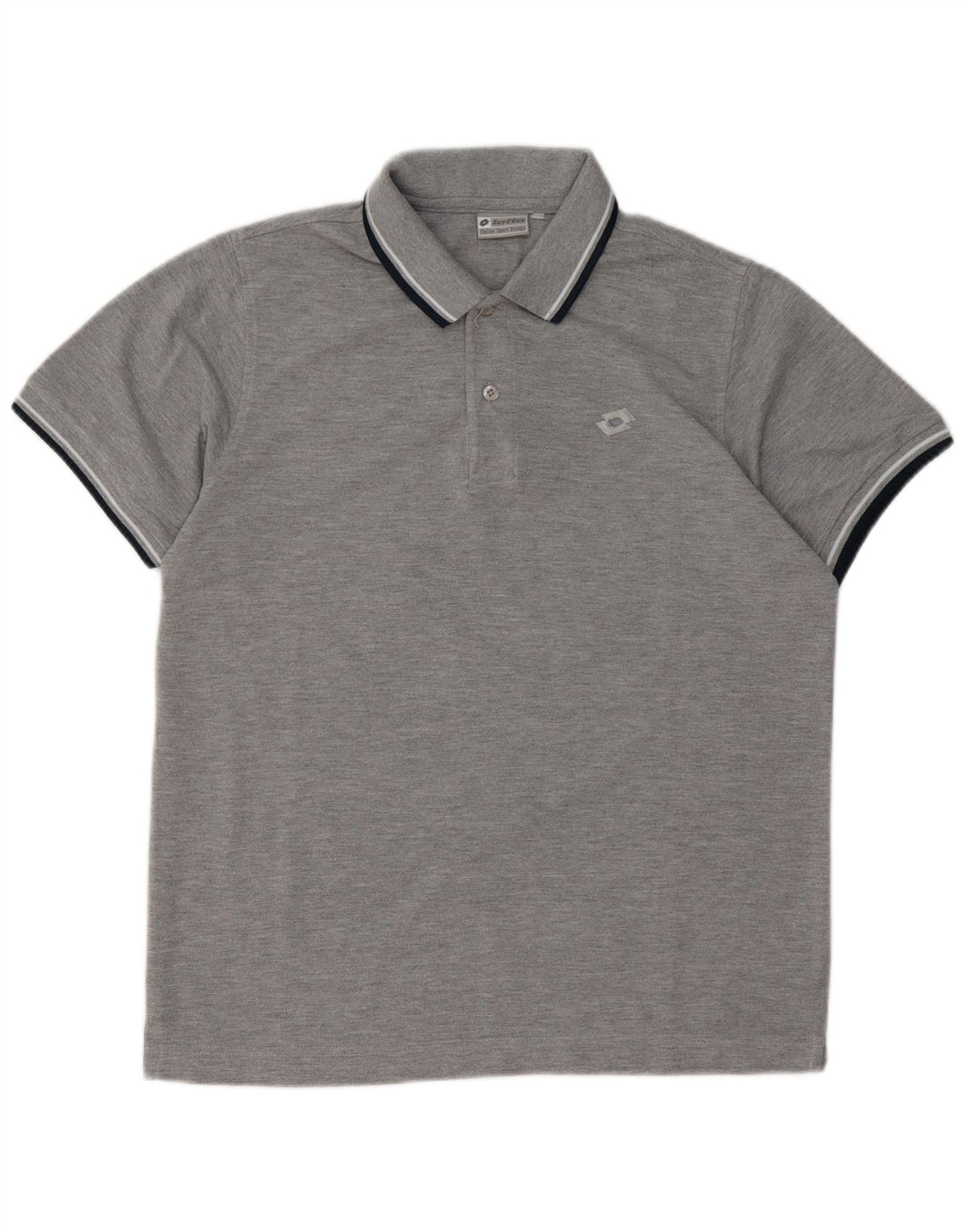 Lotto Mens Polo Shirt Medium Grey Cotton