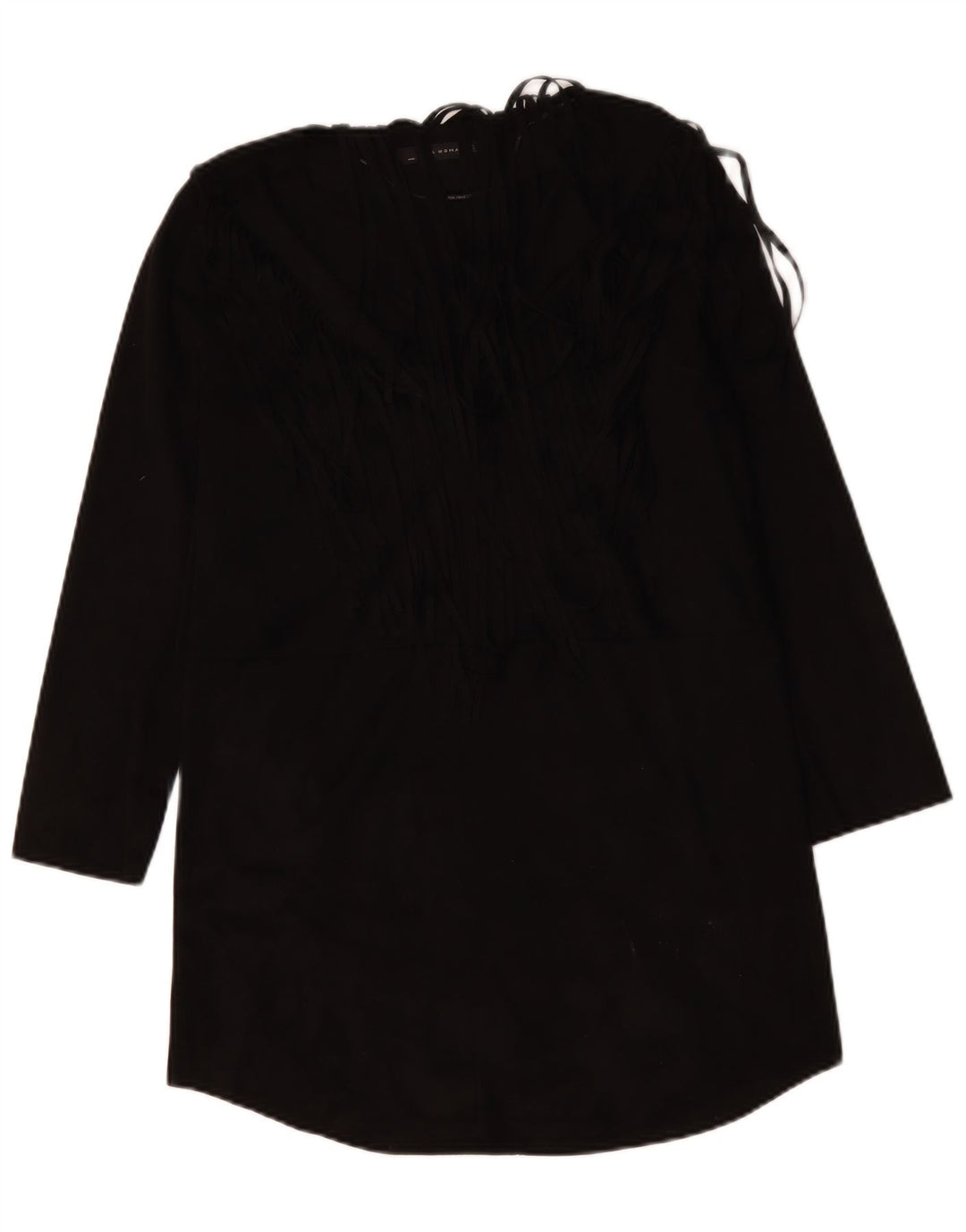 ZARA Womens Long Sleeve Tunic Dress UK 14 Medium Black Polyester