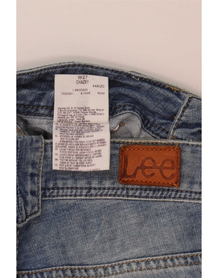 Lee Womens Chazey Cargo Denim Shorts W27 Small Blue Cotton