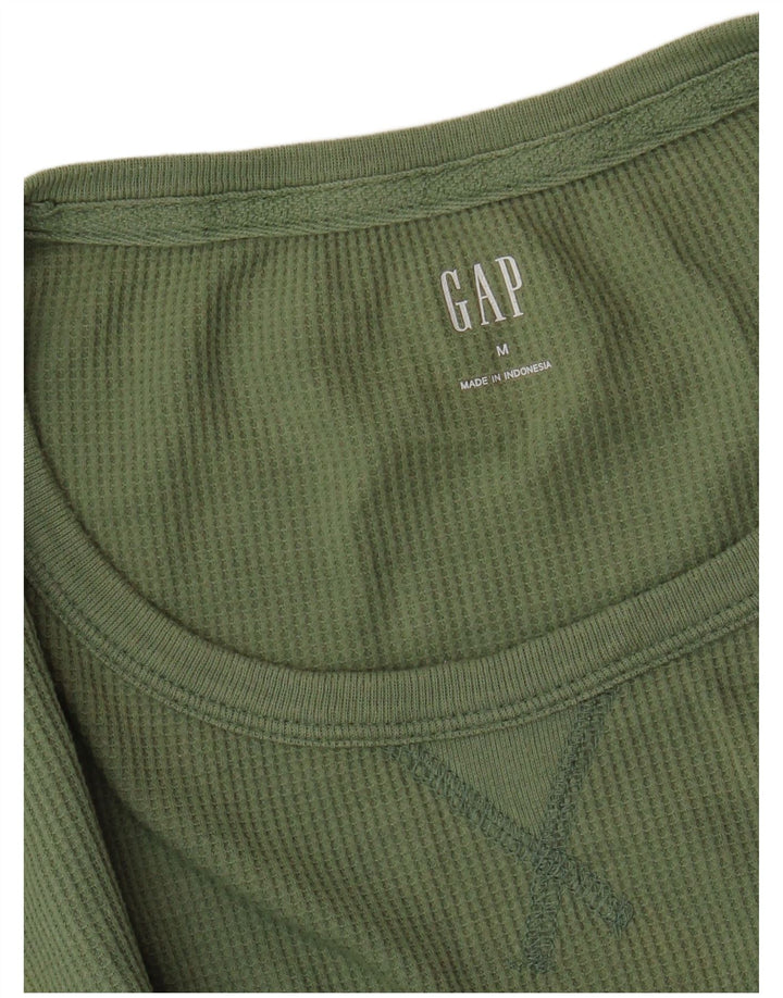 GAP Womens Top Long Sleeve UK 12 Medium Green