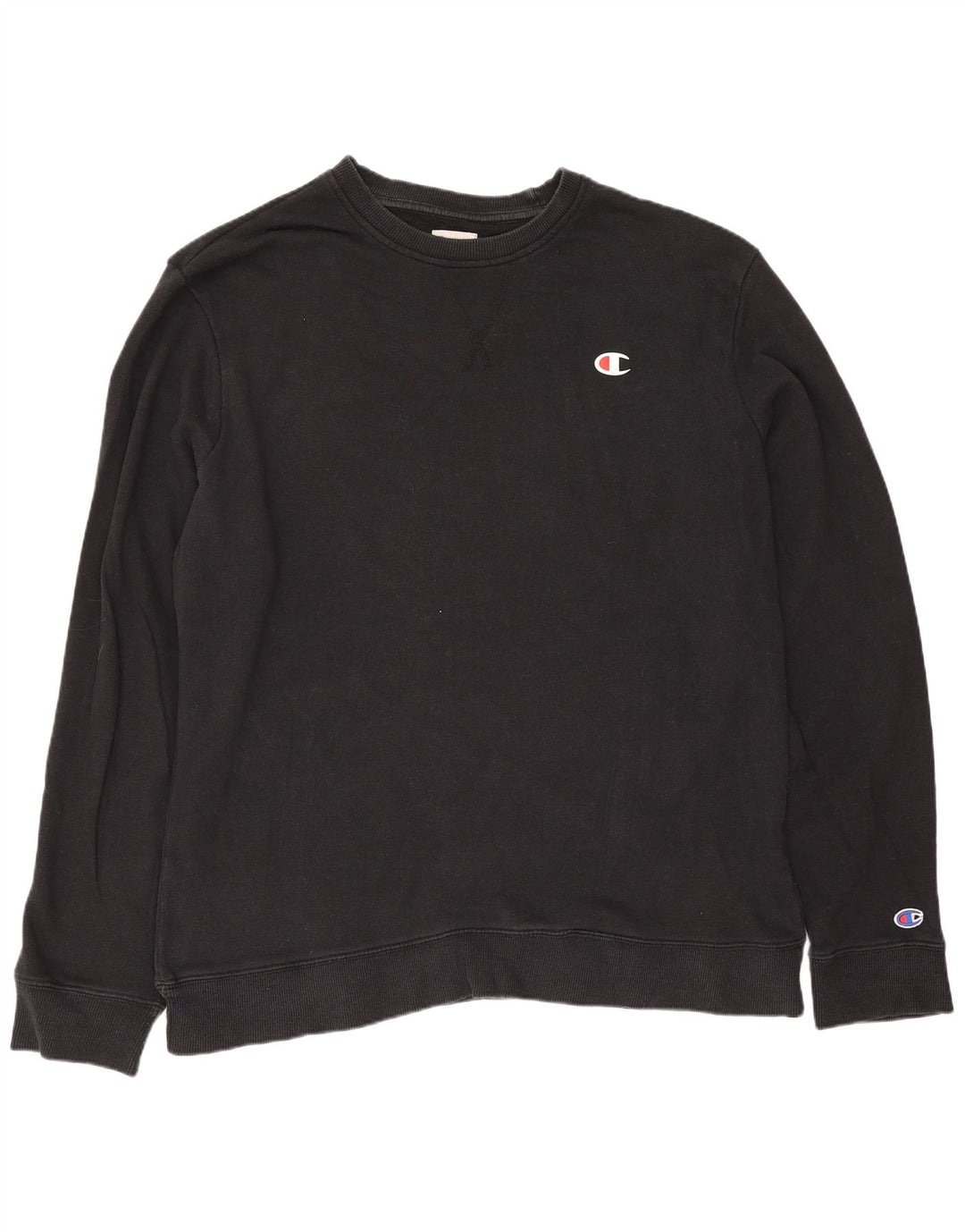 Champion Mens Sweatshirt Jumper Large Black Cotton