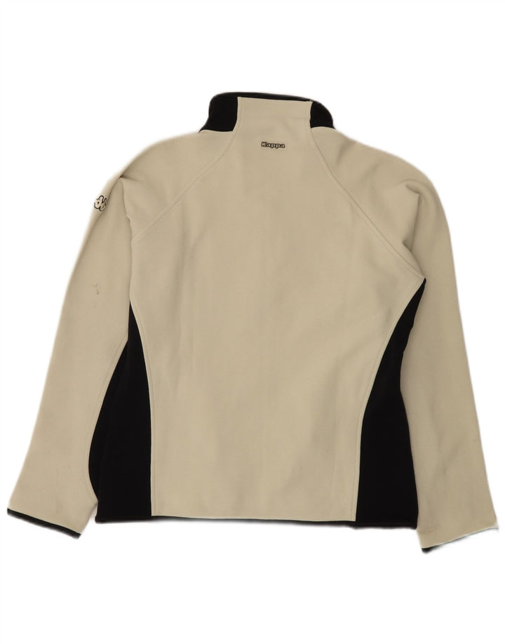 Kappa Womens Tracksuit Top Jacket UK 16 Large White Colourblock Polyester