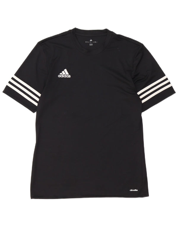 Adidas Mens Climalite T-Shirt Top Medium Black Polyester