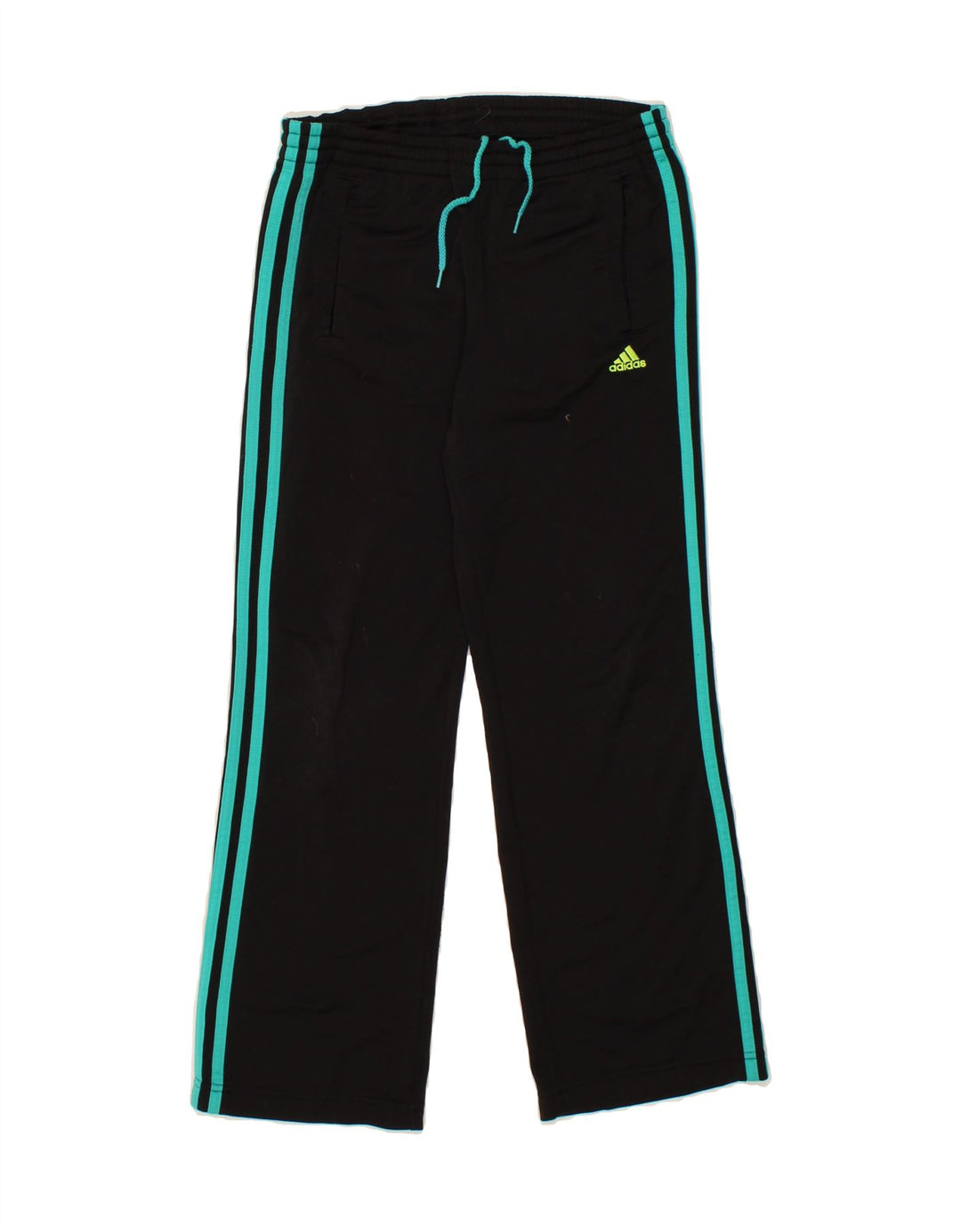 ADIDAS Boys Tracksuit Trousers 11-12 Years  Black Polyester Vintage Adidas and Second-Hand Adidas from Messina Hembry 