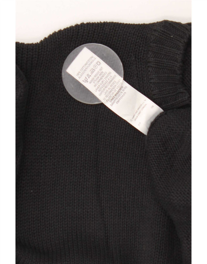 Marks & Spencer Mens Crew Neck Jumper Sweater Large Black Cotton