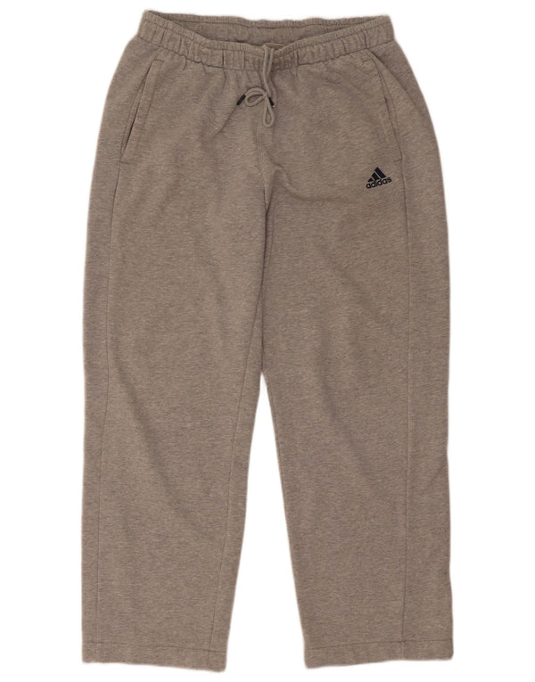 Adidas Mens Climalite Tracksuit Trousers Medium  Grey Cotton