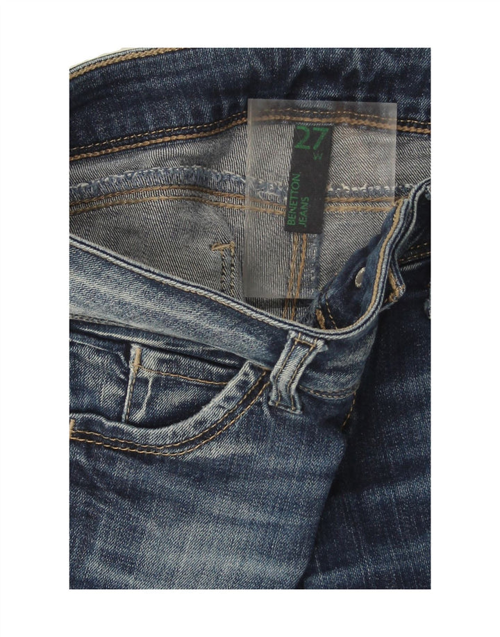 BENETTON Womens Slim Jeans W27 L29 Navy Blue Vintage Benetton and Second-Hand Benetton from Messina Hembry 