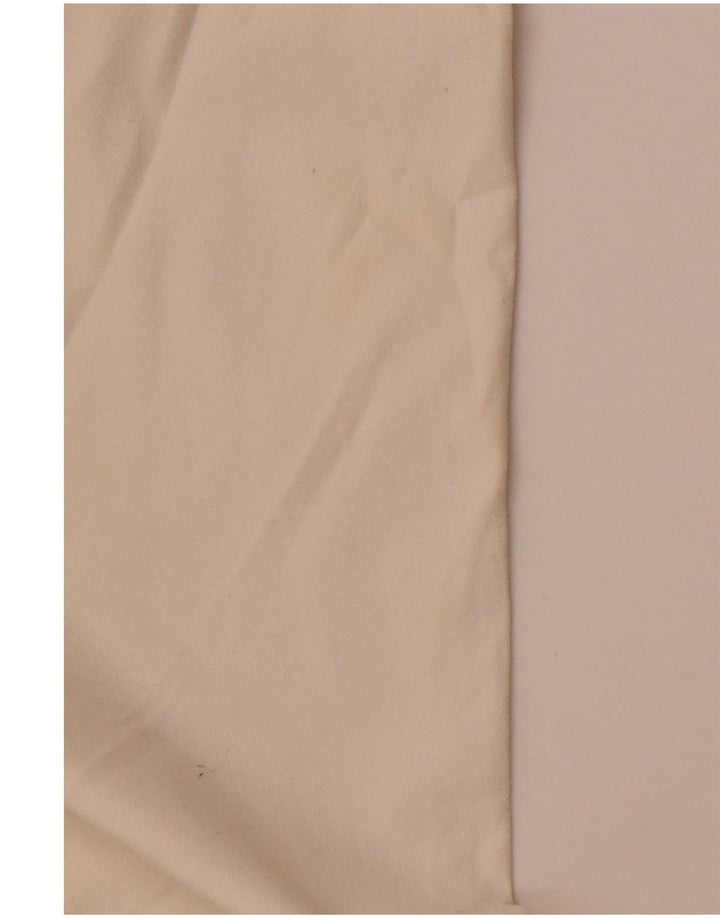 BENETTON Womens Straight Chino Trousers UK 10 Small W28 L28 White Cotton