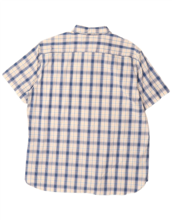 Levi's Mens Short Sleeve Shirt XL Blue Check Cotton