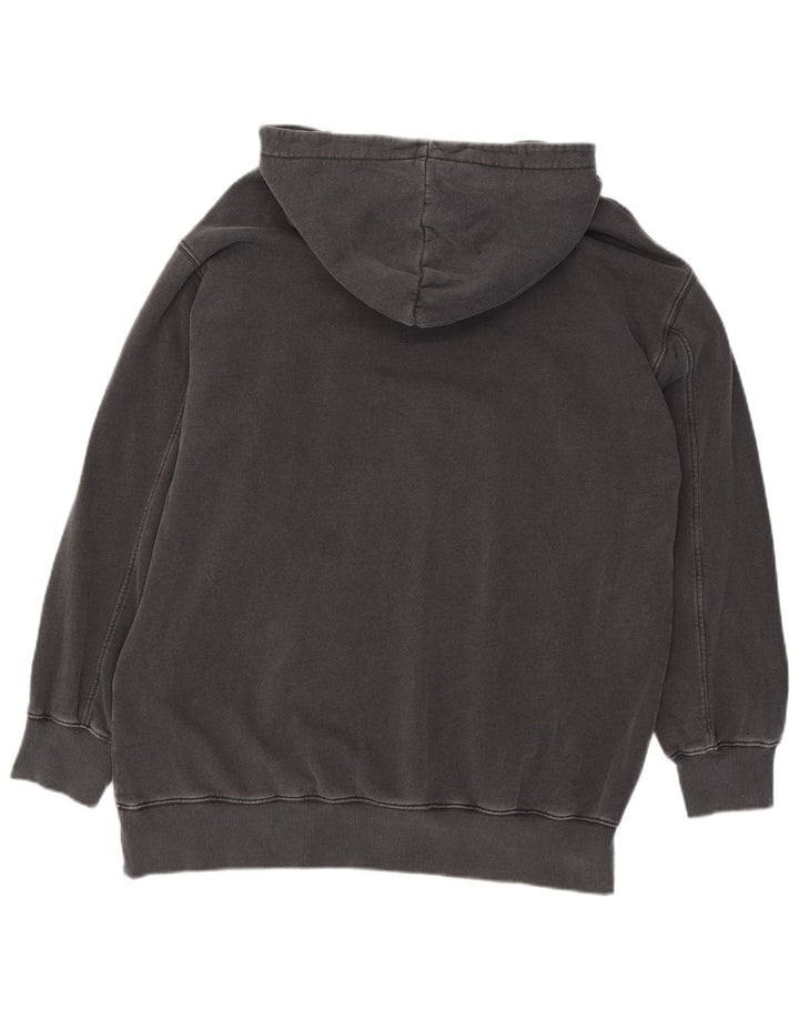 Marks & Spencer Womens Graphic Oversized Hoodie Jumper UK 14 Medium Black