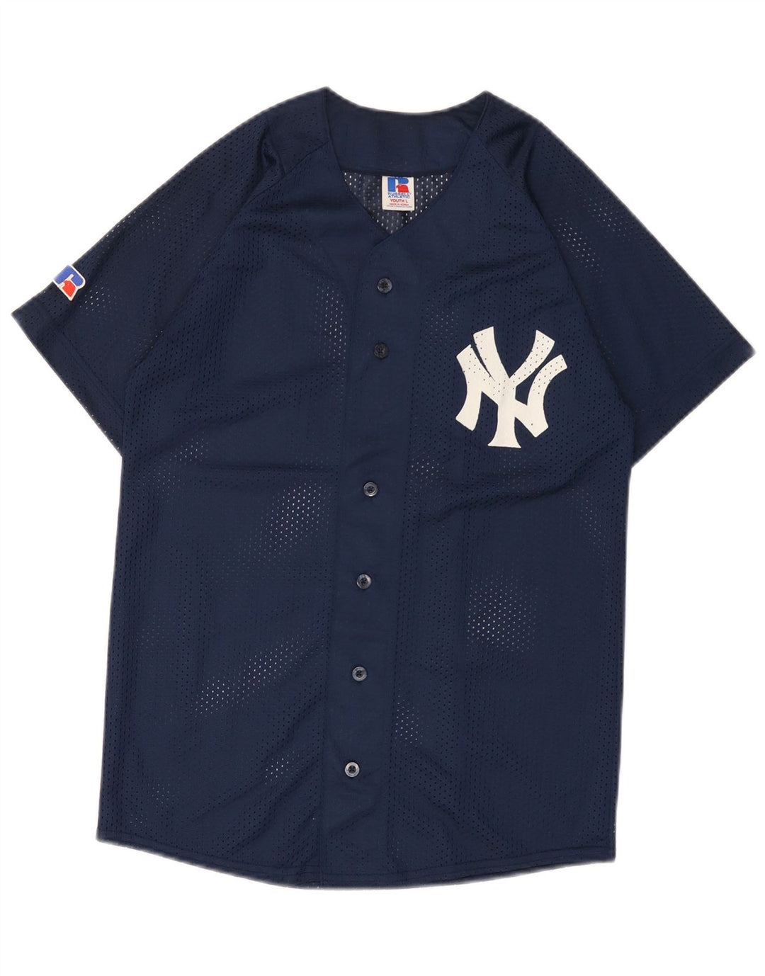 RUSSELL ATHLETIC Boys Jersey Top 13-14 Years Large Navy Blue