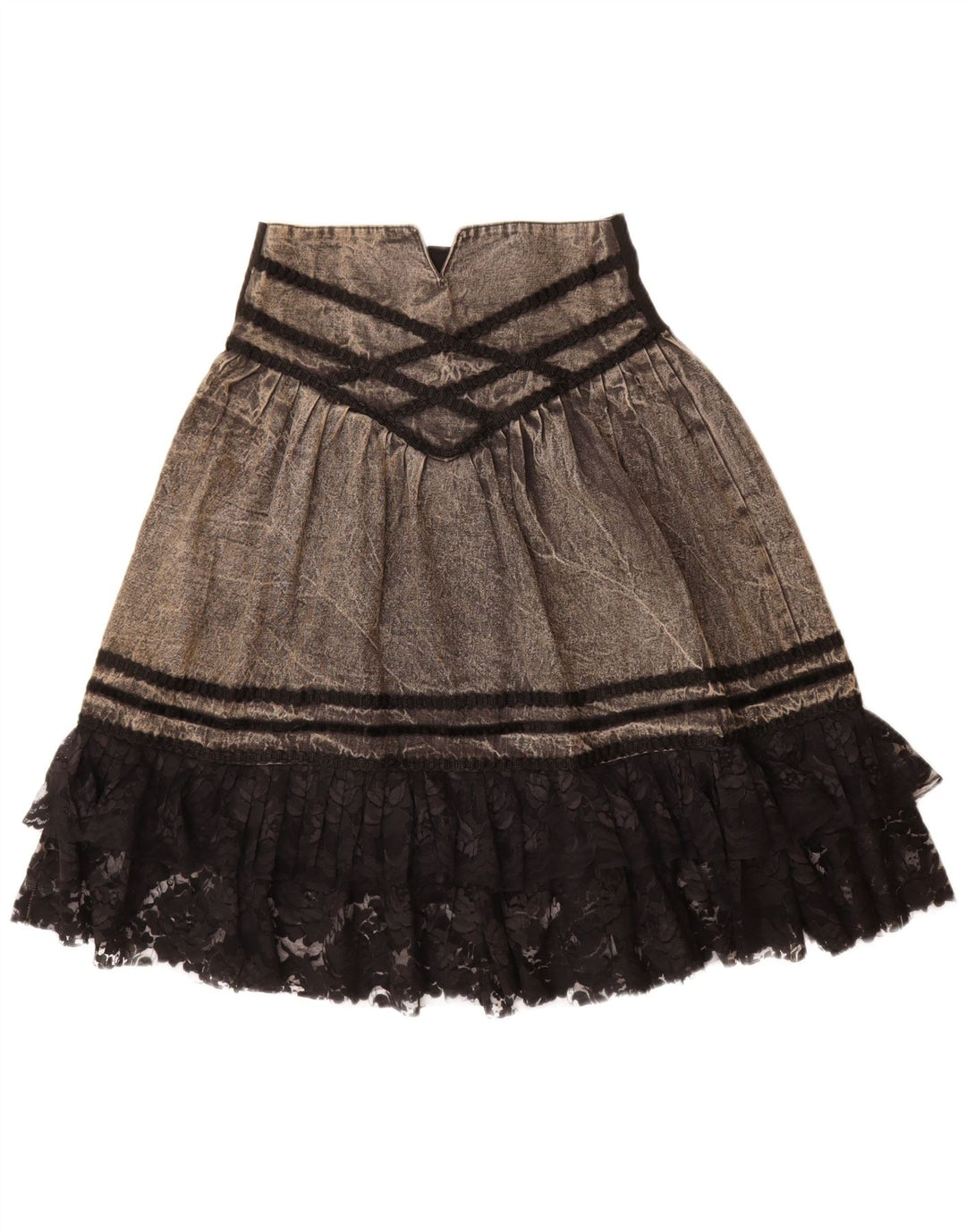 VINTAGE Womens Denim Skirt W28 Medium Grey