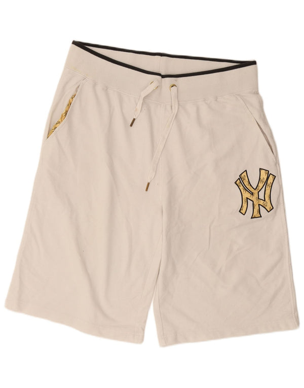 Majestic Mens New York Yankees Graphic Sport Shorts XL  White Cotton