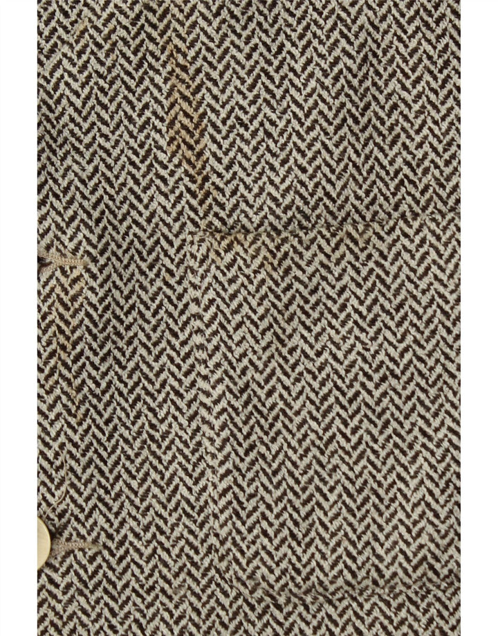 Ted Baker Mens Regular Regular Fit Waistcoat Size 4 Large Grey Herringbone