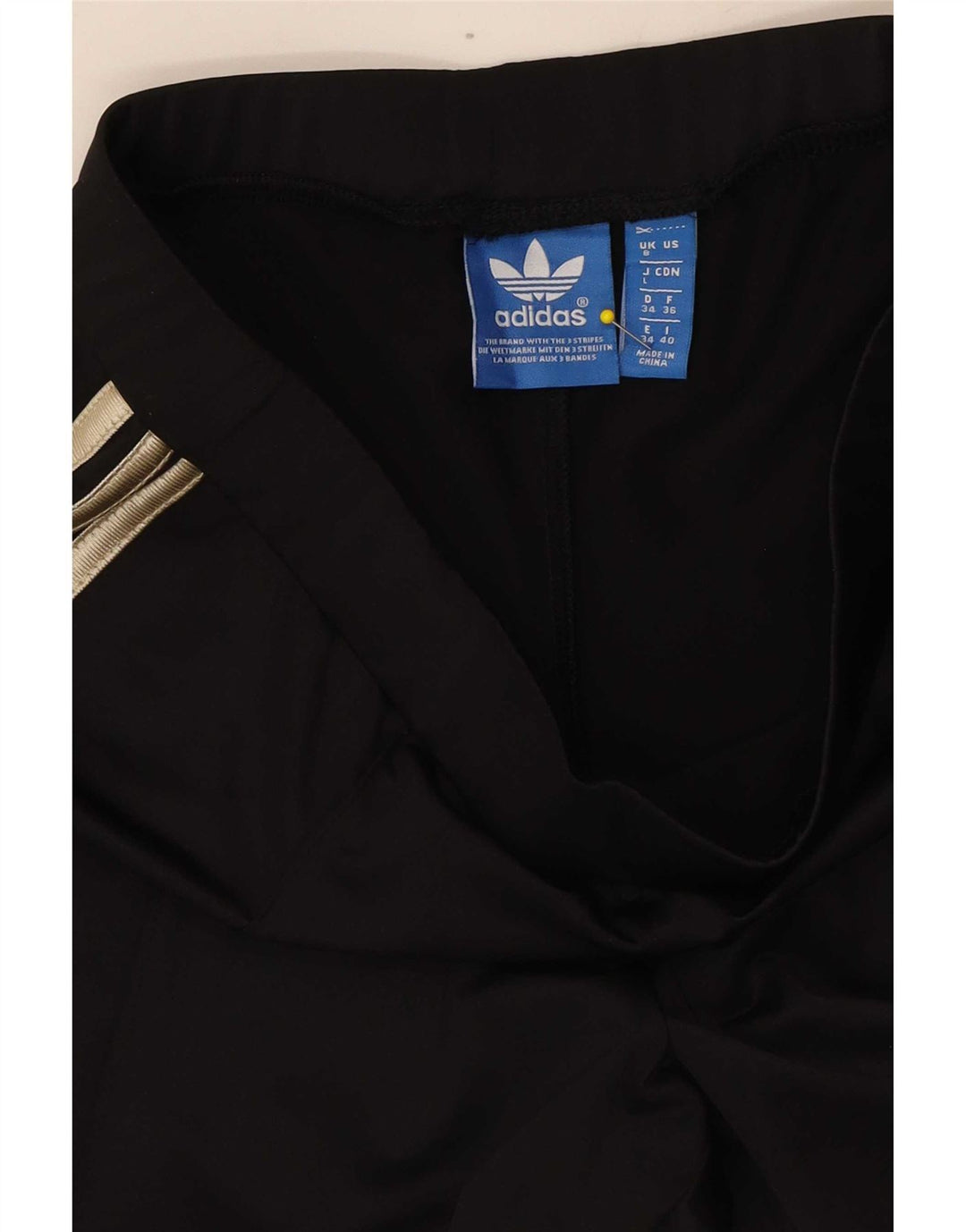 Adidas Womens Leggings UK 8 Small Black Polyester