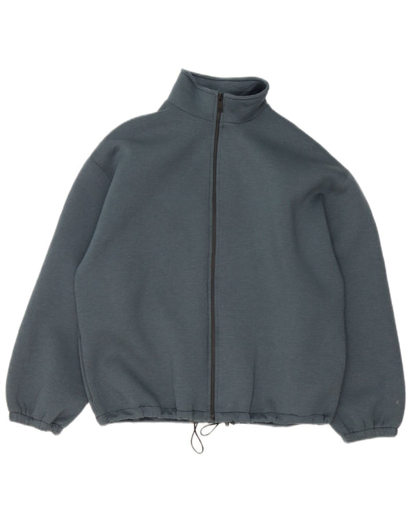 Zara Womens Oversized Tracksuit Top Jacket UK 10 Small Blue Polyester