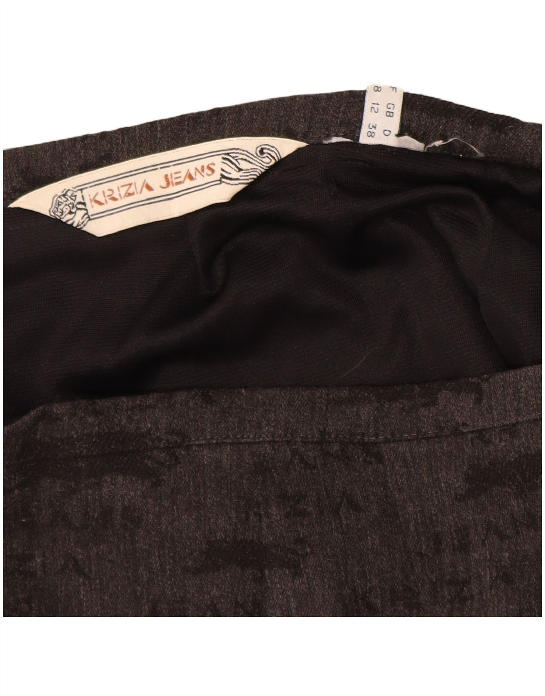 KRIZIA JEANS Womens Graphic Pencil Skirt UK 12 Medium W28  Grey